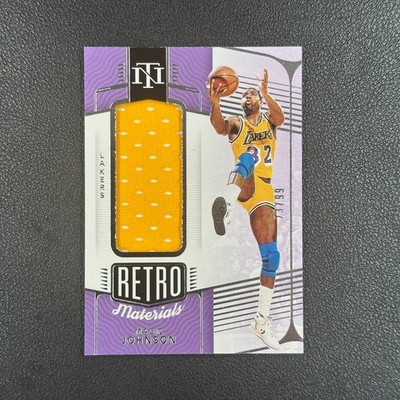 2021 Panini National Treasures Magic Johnson  Retro Materials Jersey 23/99#Z