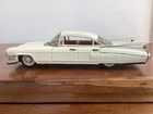 Vintage Bandai 11.5” tin litho friction Drive Cadillac 1959