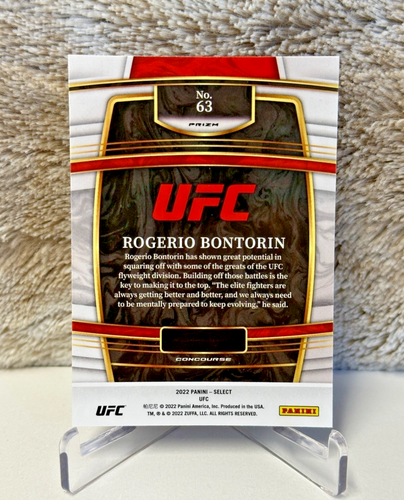 2022 Panini Select UFC - Rogerio Bontorin Blue Prizm Rookie Concourse - #63 - Picture 2 of 2