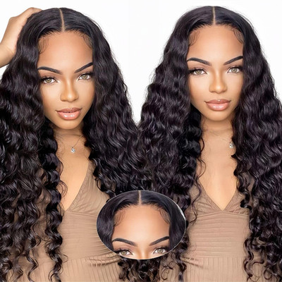 Pyy Deep Wave Lace Front Wigs Human Hair Glueless Deep Wave Wig Pre Plucked Pre