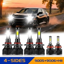 4-sided 6x Combo 9005 9006 Led Headlight High Low Beam H11 Fog Light Bulbs A 4-sided 6x Combo 9005 9006 Led Headlight High Low Beam H11 Fog Light Bulbs A