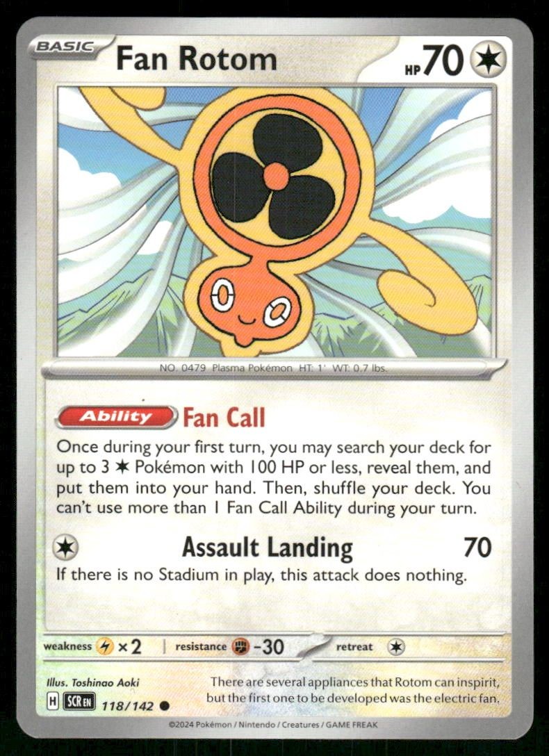 Fan Rotom 085/131 Common Normal SV: Prismatic Evolutions NM