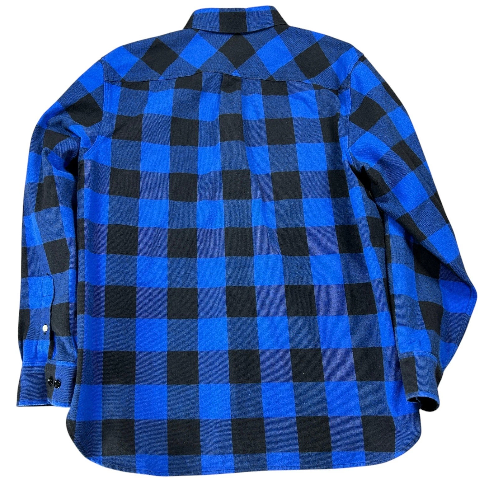 rag & bone Shirt Jacket Mens XL Blue Black Buffalo Plaid Flannel CPO Shacket image 2