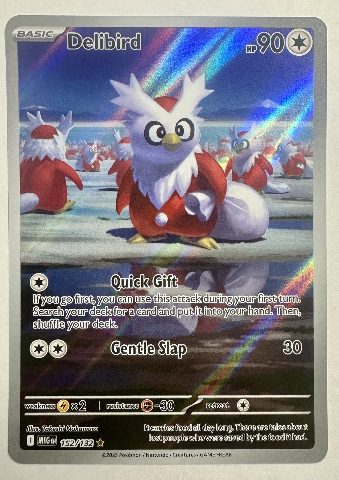 Delibird 152/132 Mega Evolution Illustration Rare Holo Pokémon