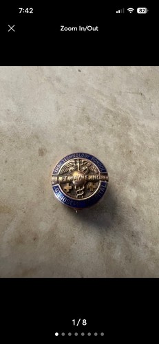Vintage 10k Gold X-ray Technology School Service Award Pin
