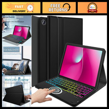 Backlit Touchpad Keyboard Case for 10.1" Tablets - Wireless, Slim Stand, 3-Zone