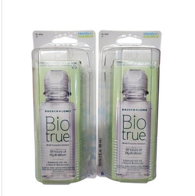 2 Pack Bio True Multi-Purpose Contact Solution 2 oz each Travel Size BB 10/26