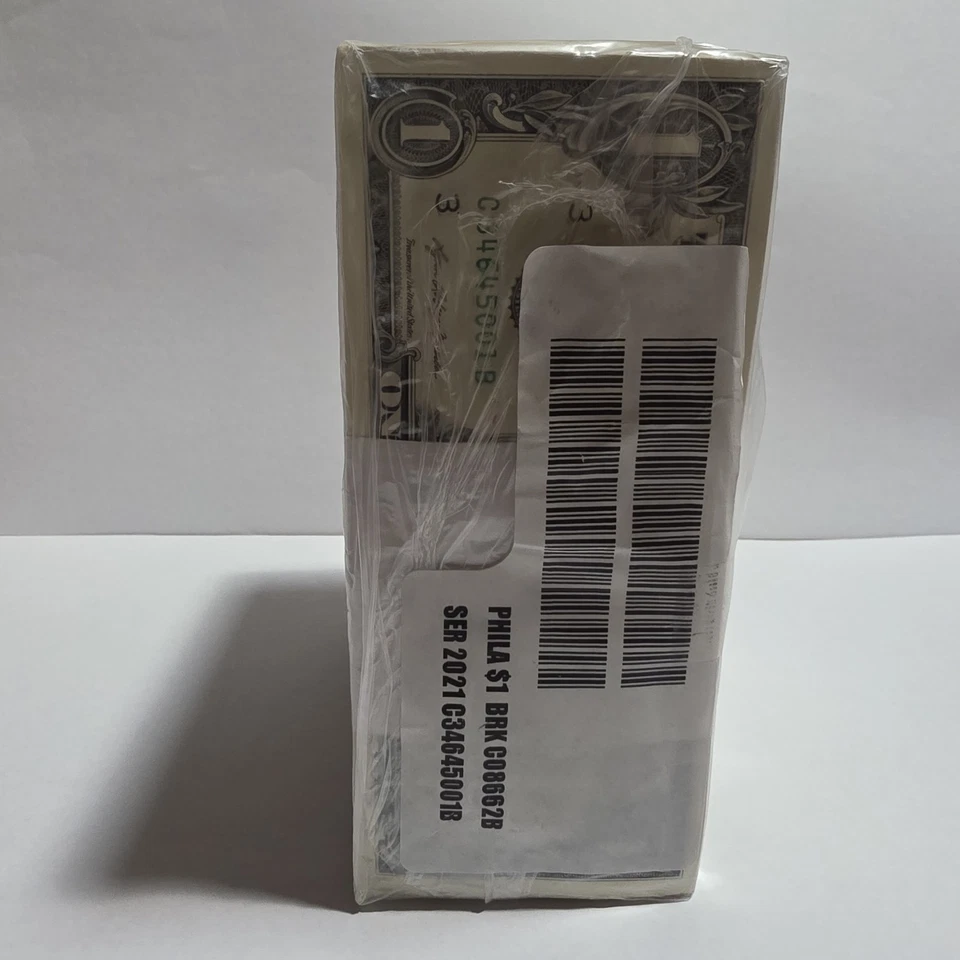 2021 $1 BEP BRICK $1000 ORIGINAL MINT WRAPPING S/N C34645001B - Image 2 of 4