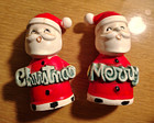 Vintage 1960s Brinnco Santa Claus Ceramic Salt & Pepper Shakers — photo 1