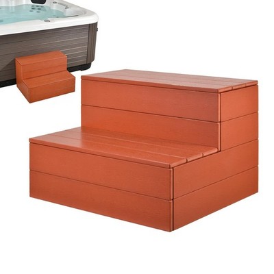 2-Step 25'' Patio Spa Hot Tub Step Slip-Resistant Surface