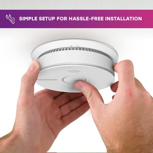 USI 10-Year Battery 3-in-1 Smoke Fire and Carbon Monoxide Detector w/Voice Alarm