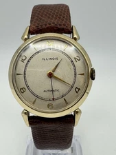 Vintage Illinois Automatic Men's 32mm Gold Filled Swiss Made Watch Ref 9505