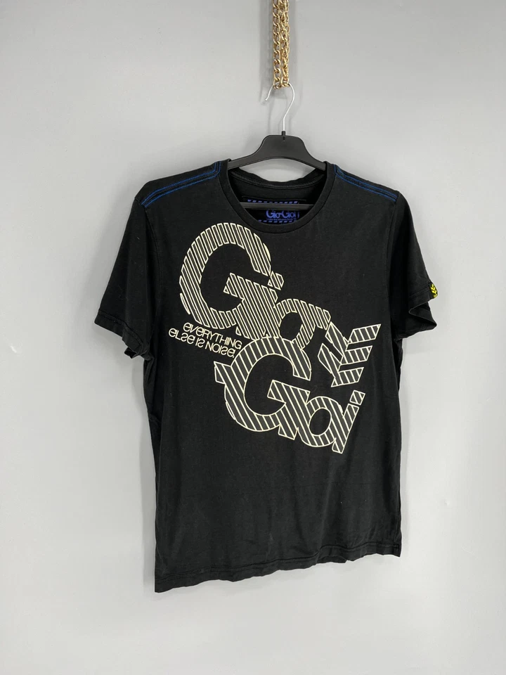 Gio Goi винтажная футболка редкая черный графический футболка мужской размер M Streetwear Y2K - Изображение 2 из 4