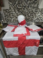 5 X ST GEORGE CROSS ENGLAND BANDANA NECK SCARF FACE MASK COTTON 26" X 26"