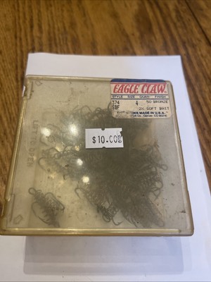 eagle claw 374SBF size 4 2x softbait hooks Approximately 45