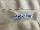 Vintage Melin Tregwynt Welsh Pure Wool Lap Blanket Throw Wales 40x60” Natural