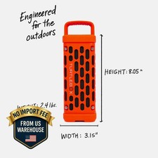 TurtleBox Ranger Loud Outdoor Portable Bluetooth 5.4 Waterproof Orange Speaker