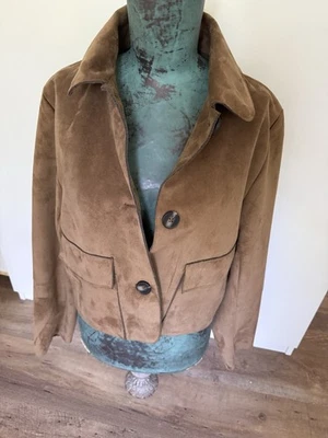 ZARA Jacke-Wildlederimitat, Gr. M - Bild 1 von 4