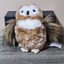 Douglas Cuddle Toys plush owl with furry wings approximately 6 inches tall