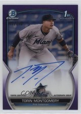 2023 Bowman Chrome Prospect Purple Refractor 177/250 Torin Montgomery Auto 19fe