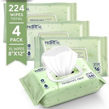 XL Adult Wipes for Elderly - 224 Count Body Wipes for Adults Bathing No Rinse,