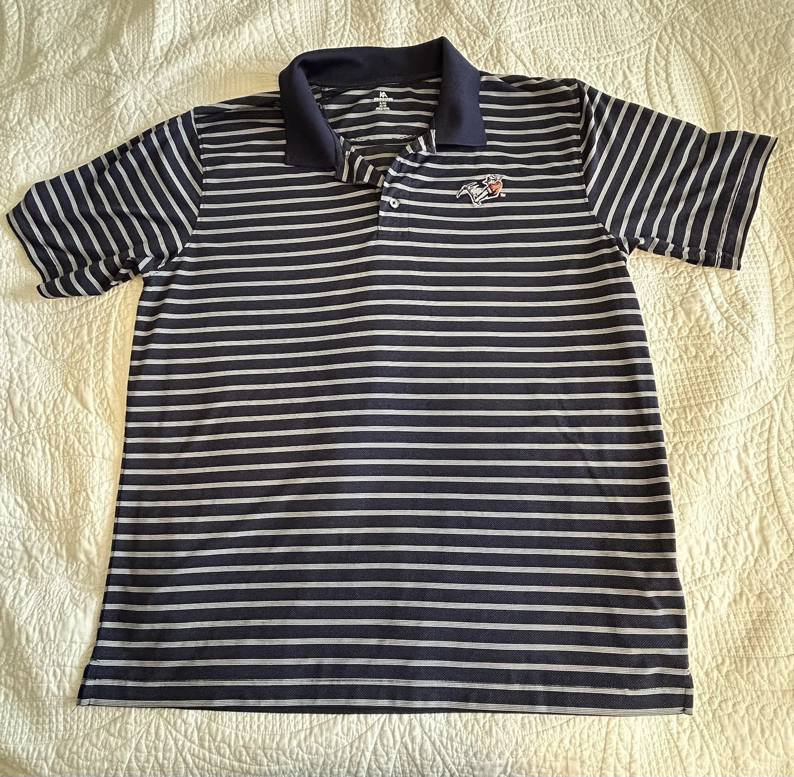 UTEP Miners Mens XL Football Polo Shirt Striped Embroidered