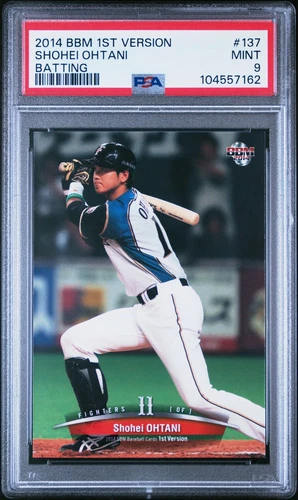 2014 BBM 1ST VERSION BATTING #137 SHOHEI OHTANI ROOKIE RC PSA 9