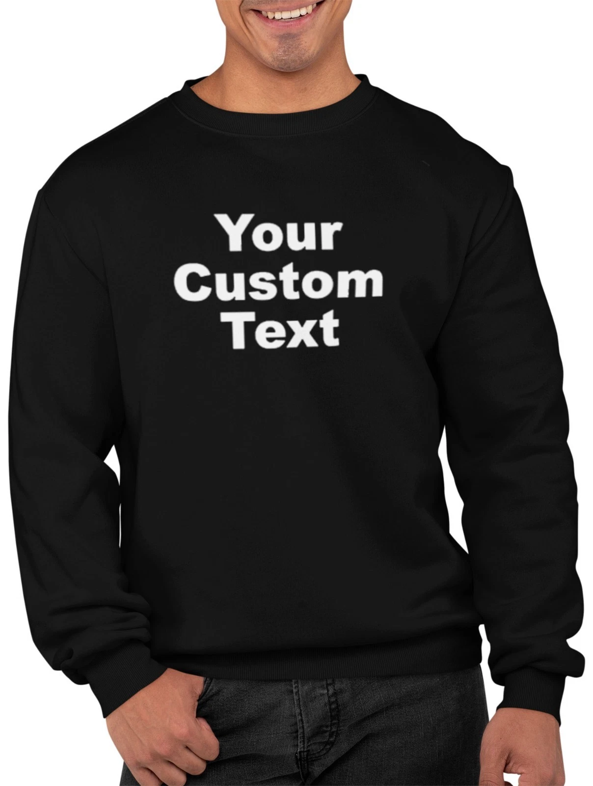 Personalised Sweatshirt | Custom Text Any Colour Size Funny Quote Unisex