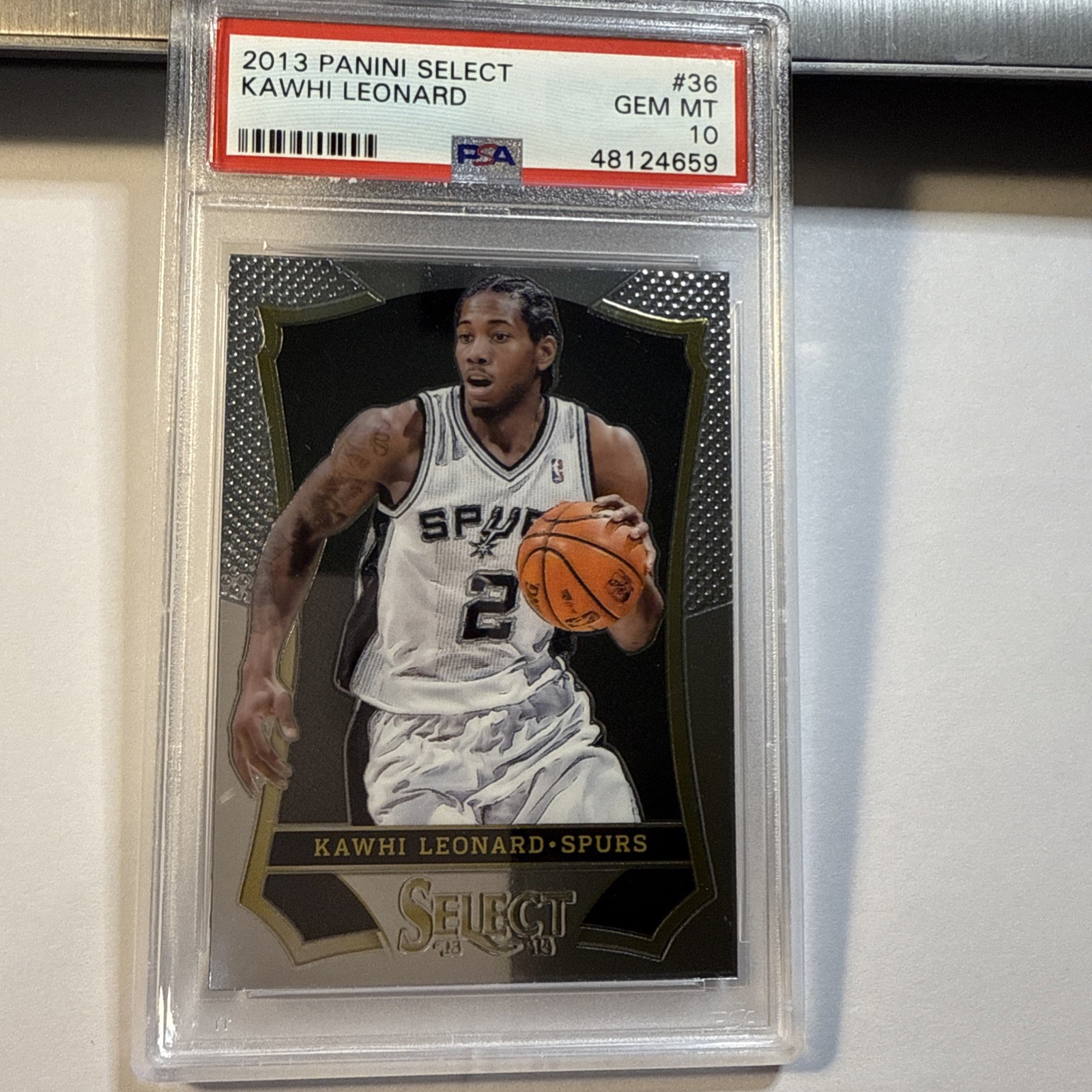 2013 Panini Select Kawhi Leonard 36 San Antonio Spurs Basketball PSA 10 Gem Mint
