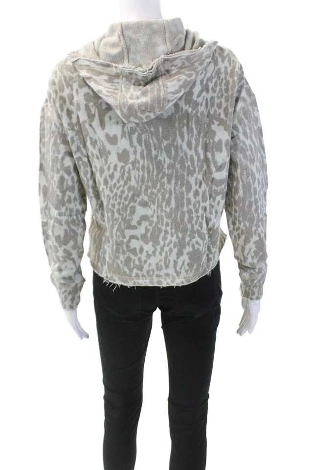 Chaser Mujer Mezcla Algodón Estampado Pullover Sudadera con Capucha Marrón Talla S Foto 3 de 4