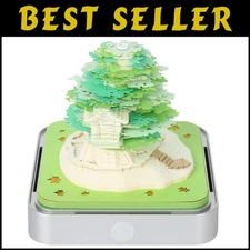 Creative 3D Memo Pad with LED Lights - 2025 Desk Calendar & Note Keeper