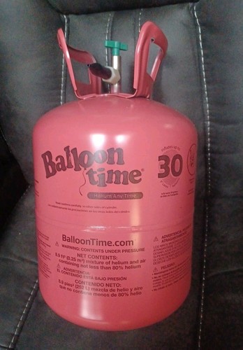 Balloon Time HELIUM Tank (empty) / 8.9 cubic ft. / approx. 30 balloon fills - Picture 2 of 4