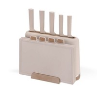 Maestro MR-1412-BEIGE Messerset Mit Block + Schneidebrett-Set Beige Maestro