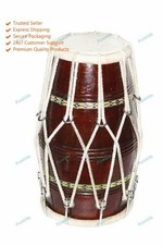 Rope Dholak Musical Mango Wood Folk Traditional Musical Instrument With Cover