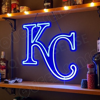 16''x15'' Kansas City Royals Baseball LED Neon Sign With Dimmer USB Powered Light
