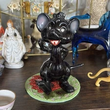 Kreiss & Company Psycho Ceramics Black Mouse VTG Antique 1940s Trippy Kitch