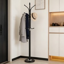 12 Hooks Coat Stand Coat Hat Jacket Umbrella Floor Standing Rack Clothes Hanger
