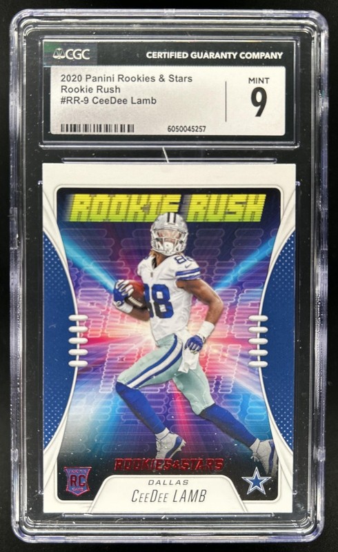 2020 Panini Rookies & Stars CeeDee Lamb Rookie Rush RC #RR-9 Cowboys CGC 9 MINT