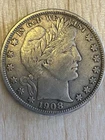 1908-D Barber Half Dollar