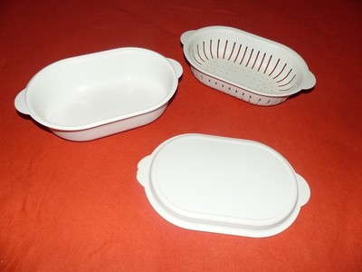 Tupperware Küchen-Chef Servierstar Siebservierer ca. 2,5  Liter creme oval C 18