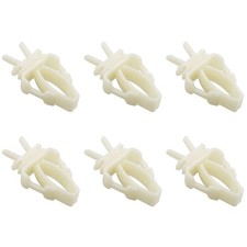 6-PCS White Plastic Bird Food Clips, Cage, Feeder, Holder, Clamp, Vegetable