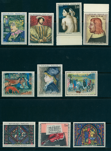 FRANCE - MNH - ART - PAINTING - CULTURE Stamps 1962-1977 59 Different Stamps - Picture 3 of 6