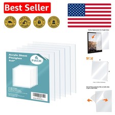 Craft-Ready 8x8'' Plexiglass Sheets - Safe, Lightweight, and Versatile - 6 Pack