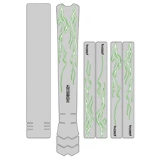 DYEDBRO Lightning Green MTB Frame Protection Kit - Scratch-Resistant, Matte