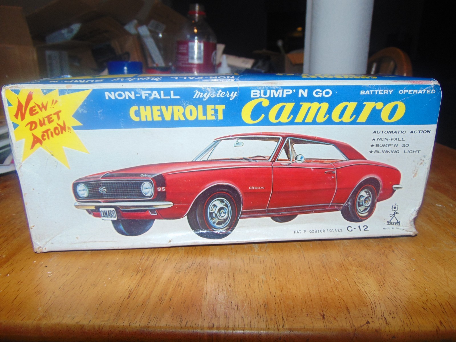 Vintage 67 Camaro Bump & Go Car. In Original Box. Would Call
