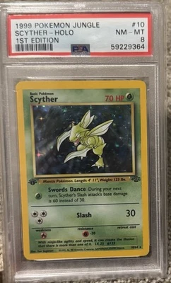 scyther holographic pokemon card value Pokemon Card ARS9 Rocket's Scyther Lv.23 No.123 Old Back Holo PSA Japa