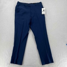 NWT Bar III Mens Slim fit Dress Pants Blue Stretch Straight Size 34W 30L