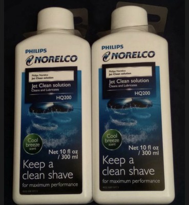 Philips Norelco Jet Clean Solution Cool Breeze Scent HQ200 10oz  x2