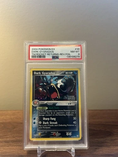 Dark Gyarados 36/109 Team Rocket Returns Reverse Holo PSA 8 NM-MT