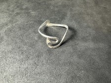 1.00g Vintage Sterling Silver 925 Abstract Adjustable Ring Boho M Size 7